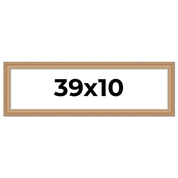 39x10 Frame Charleston Honey Brown Solid Wood Picture Frame Width 1.75 Inches | Interior Depth 0.5