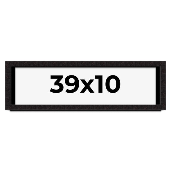 39x10 Shadow Box Black Solid Wood Display Picture Frame | 1 Inch Rabbet Depth | | 1.375 Inch