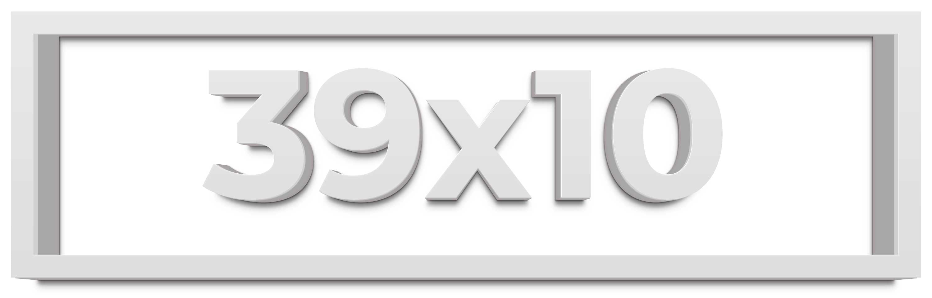39x10 Shadow Box High Gloss White Display Frame | 1.625 Inches Deep | 1 ...