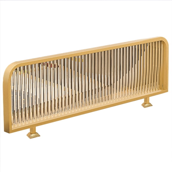 39x11.8 in Dividers for Dining Areas,Countertop Partition,Striped Matte Glass Restaurant Decorative Partitions, Multipurpose Decorative Divider for Bedrooms,Dining Rooms,Hotel(Gold)