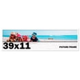thumbnail image 1 of 39x11 Frame White Solid Wood Picture Frame Includes UV Acrylic Shatter Guard Front, Acid Free Foam, 1 of 7