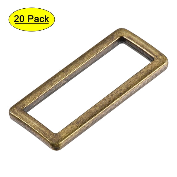 39x12.5mm Rectangle Buckles Electroplated Bronze Tone 20 Pack
