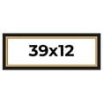 thumbnail image 1 of 39x12 Frame Gold Real Wood Picture Frame Width 2.25 Inches | Interior Frame Depth 0.5 Inches |, 1 of 8