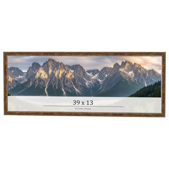 39x13 Frame Gold Kingsley Distressed Solid Wood Picture Frame Width 0.75 Inches | Interior Frame