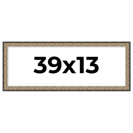 39x13 Frame Silver Real Wood Picture Frame Width 1.75 Inches | Interior Frame Depth 0.5 Inches |