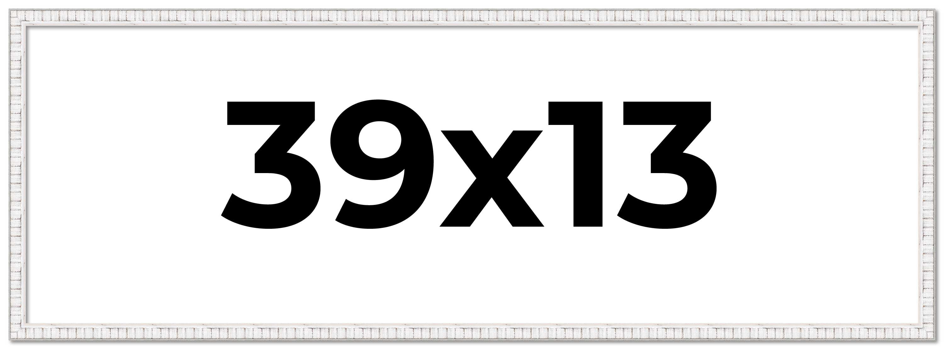 39x13 Frame White Scuffed Rustic Solid Wood Picture Frame | 0.75 Inch ...