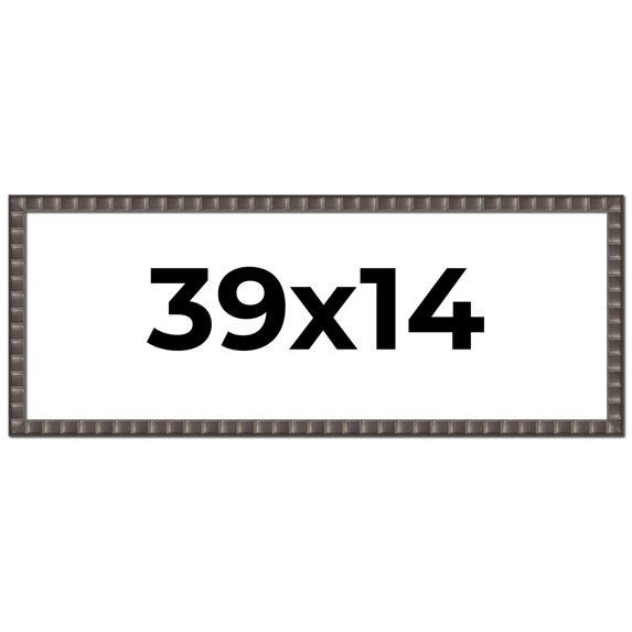 39x14 Frame Black Brown Chestnut Mosaic Solid Wood Picture Frame | 1.125 Inch Moulding Width |