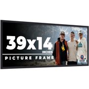 39x14 Frame Black Real Wood Picture Frame Width 0.75 inches | Interior Frame Depth 0.5 inches |