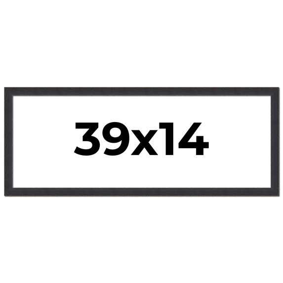 39x14 Frame Black Real Wood Picture Frame Width 1.25 Inches | Interior Frame Depth 0.5 Inches |