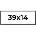 thumbnail image 1 of 39x14 Rustic Brown Real Wood Picture Frame Width 0.75 inches | Interior Frame Depth 0.5 inches |, 1 of 8
