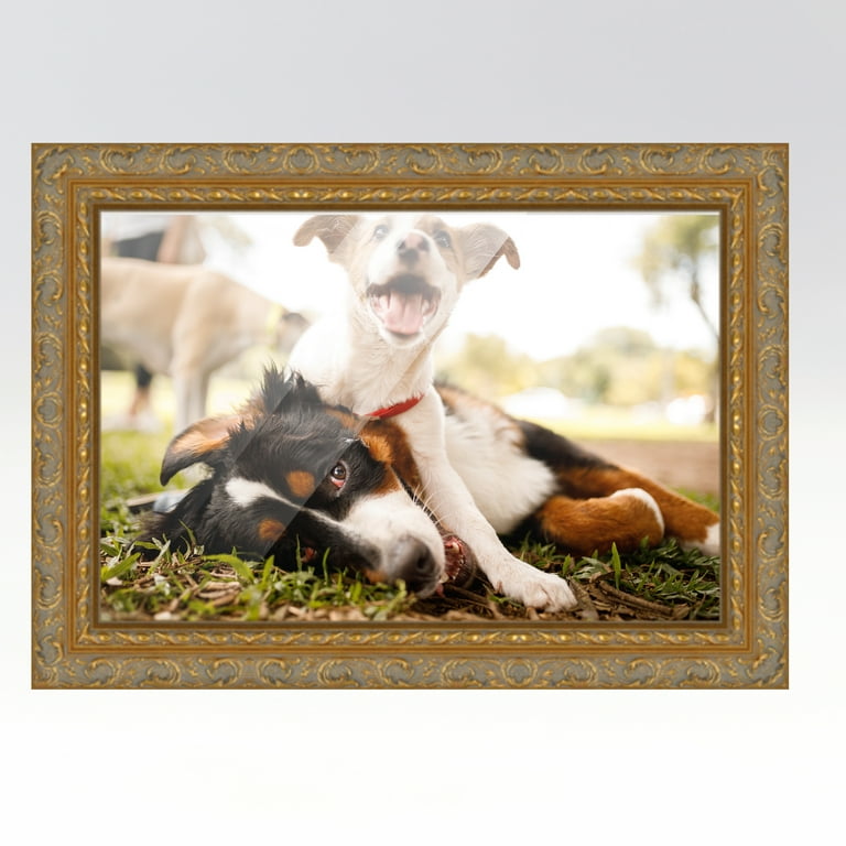 39x15 Frame Gold Real Wood Picture Frame Width 2 inches | Interior Frame  Depth 0.5 inches | Firman - Walmart.com
