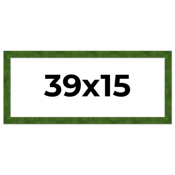 39x15 Frame Green Burl Solid Wood Picture Frame | 1.75 Inches Moulding Width | Interior Frame Depth