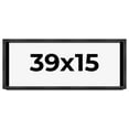thumbnail image 1 of 39x15 Shadow Box Frame Grey Charcoal Black | 0.875 Inches Deep | Wood Shadowbox Display Frame | UV, 1 of 8