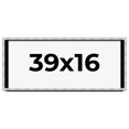 thumbnail image 1 of 39x16 Frame Brushed Silver Solid Wood Picture Frame | 0.75 Inch Moulding Width | Rabbet Depth 0.75, 1 of 5