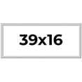 thumbnail image 1 of 39x16 Frame Silver Inner Slope Bevel Picture Frame | 1 Inch Moulding Width | 0.75 Inch Rabbet Depth, 1 of 8
