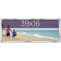 39x16 Frame Silver Real Wood Picture Frame Width 0.75 inches | Interior Frame Depth 0.5 inches |