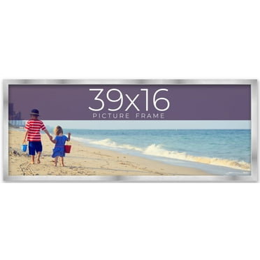 39x16 Frame Silver Real Wood Picture Frame Width 0.75 inches | Interior Frame Depth 0.5 inches |