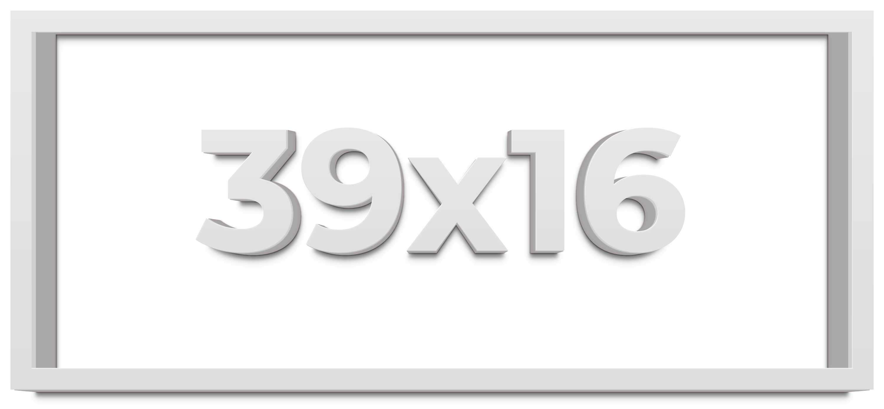 39x16 Shadow Box High Gloss White Display Frame | 1.625 Inches Deep | 1 ...