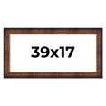 thumbnail image 1 of 39x17 Frame Brown Walnut Gold Ornate Trim Solid Wood Plein Air Picture Frame | 3 Inch Moulding, 1 of 8