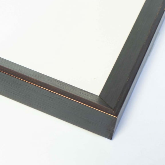 39x20 Frame Black & Bronze Solid Wood Picture Frame Width 0.75 Inches | Interior Frame Depth 0.75