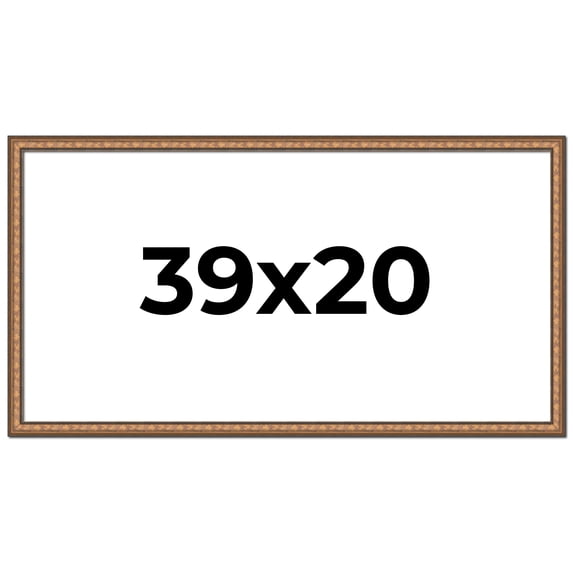 39x20 Frame Gold Real Wood Picture Frame Width 1.25 inches | Interior Frame Depth 0.5 inches |