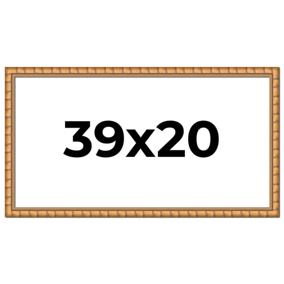 39x20 Frame Gold Real Wood Picture Frame Width 1.5 inches | Interior Frame Depth 0.5 inches |
