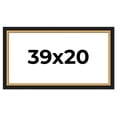 thumbnail image 1 of 39x20 Frame Gold Real Wood Picture Frame Width 2.25 Inches | Interior Frame Depth 0.5 Inches |, 1 of 8