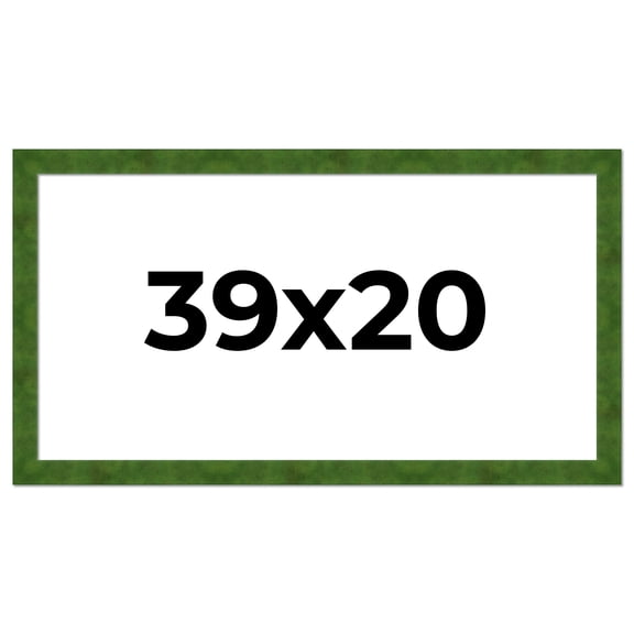 39x20 Frame Green Burl Solid Wood Picture Frame | 1.75 Inches Moulding Width | Interior Frame Depth