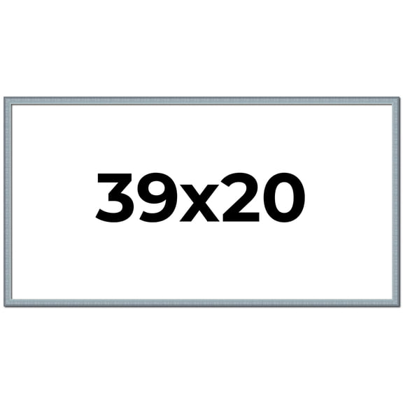 39x20 Frame Rustic Sky Blue Solid Wood Picture Frame | 0.75 Inch Moulding Width |Includes UV