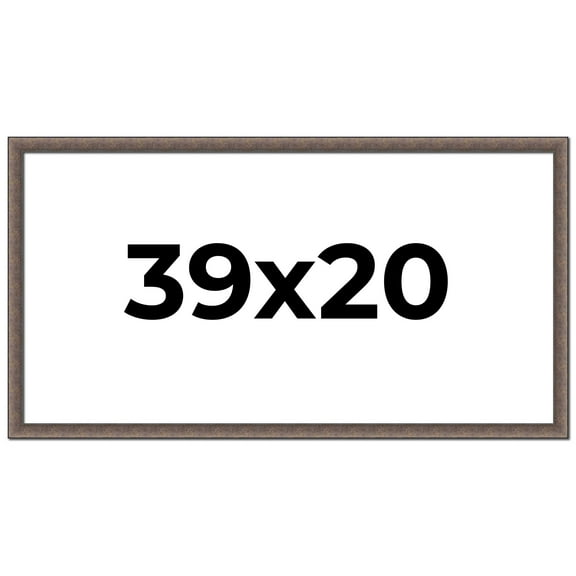 39x20 Frame Silver Real Wood Picture Frame Width 1.25 Inches | Interior Frame Depth 0.5 Inches |