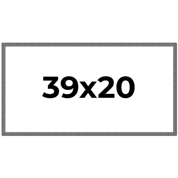 39x20 Frame Slate Blue Distressed Rustic Solid Wood Picture Frame | 0.75 Inch Moulding Width |