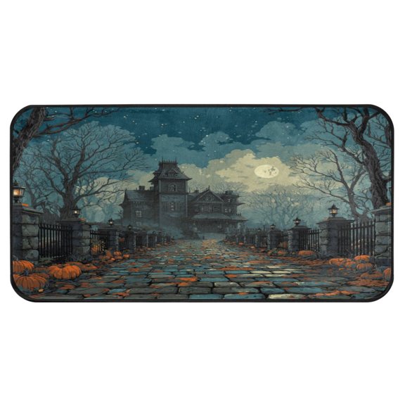39x20 Inch Non-Slip Floor Mat Hallway Runner Rug Entrance Floor Mat Runner for Kitchen and Living Room Ancient Mansion