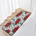 thumbnail image 1 of 39x20 Inch Non-Slip Floor Mat Hallway Runner Rug Entrance Floor Mat Runner for Kitchen and Living Room Red Berries and Flowers, 1 of 8