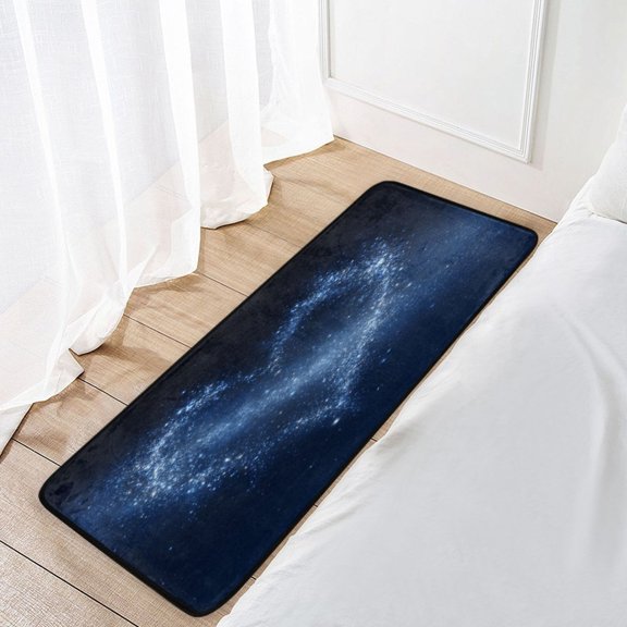 39x20 Inch Non-Slip Floor Mat Hallway Runner Rug Entrance Floor Mat Runner for Kitchen and Living Room Starry Sky Background with Stars