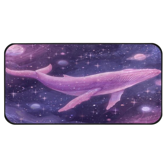 39x20 Inch Non-Slip Floor Mat Hallway Runner Rug Entrance Floor Mat Runner for Kitchen and Living Room Whale in Space