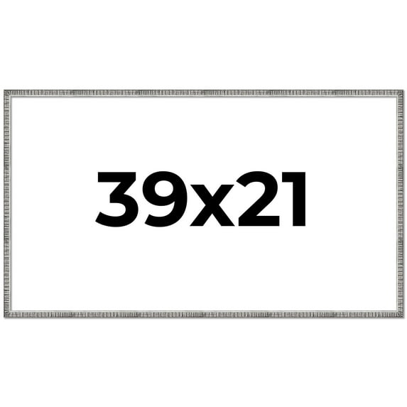 39x21 Frame Silver Picture Frame - Complete Modern Photo Frame Includes UV Acrylic Shatter Guard