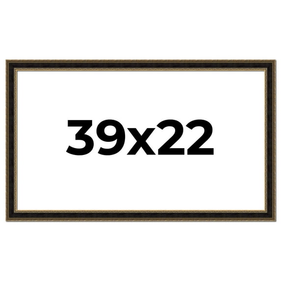 39x22 Frame Gold Antique Vintage Sold Wood Picture Frame | 1.75 Inch Moulding Width | Interior
