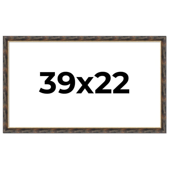 39x22 Frame Gold Real Wood Picture Frame Width 1.5 inches | Interior Frame Depth 0.5 inches |