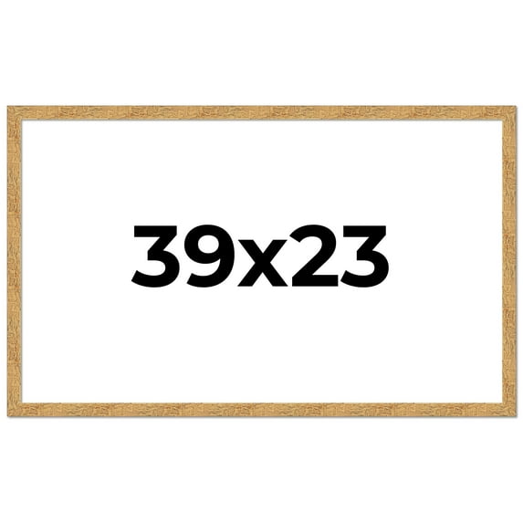 39x23 Frame Beige Real Wood Picture Frame Width 1.25 inches | Interior Frame Depth 0.5 inches |