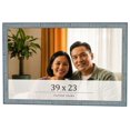 thumbnail image 1 of 39x23 Frame Blue Scuffed Farm Board Solid Wood Picture Frame Width 0.75 Inches | Interior Depth 0.5, 1 of 8
