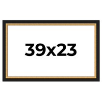 39x23 Frame Gold Real Wood Picture Frame Width 2.25 Inches | Interior Frame Depth 0.5 Inches |