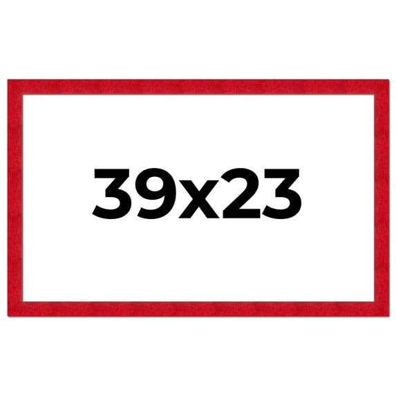 39x23 Frame Red Burl Solid Wood Picture Frame Width 1.75 Inches | Interior Frame Depth 0.5 Inches |