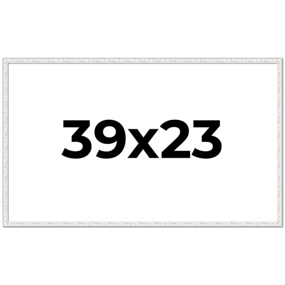 39x23 Frame White Real Wood Picture Frame Width 0.75 inches | Interior Frame Depth 0.5 inches |