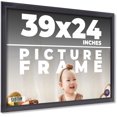 thumbnail image 1 of 39x24 Frame Black Passaggi Solid Wood Picture Frame Width 1.5 Inches | Interior Depth 0.5 Inches |, 1 of 8