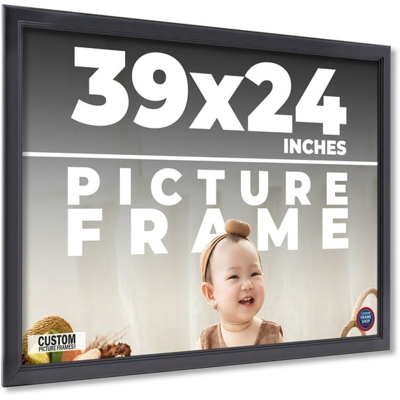 39x24 Frame Black Passaggi Solid Wood Picture Frame Width 1.5 Inches | Interior Depth 0.5 Inches |