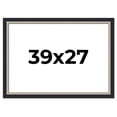thumbnail image 1 of 39x27 Frame Black Real Wood Picture Frame Width 2.25 Inches | Interior Frame Depth 0.5 Inches |, 1 of 8