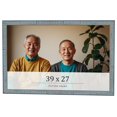 thumbnail image 1 of 39x27 Frame Blue Scuffed Farm Board Solid Wood Picture Frame Width 0.75 Inches | Interior Depth 0.5, 1 of 8