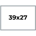 thumbnail image 1 of 39x27 Frame Blue Scuffed Farm Board Solid Wood Picture Frame Width 0.75 Inches | Interior Depth 0.5, 1 of 8