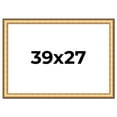 thumbnail image 1 of 39x27 Frame Gold Plein Aire Solid Wood Picture Frame Width 2 Inches | Interior Frame Depth 0.5, 1 of 8