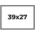 thumbnail image 1 of 39x27 Frame Silver Real Wood Picture Frame Width 1.25 Inches | Interior Frame Depth 0.75 Inches |, 1 of 8
